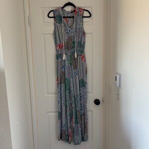 Multicolor Sleeveless Jumpsuit